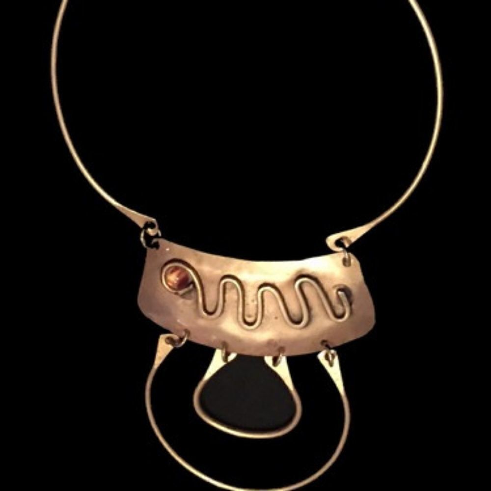 LILLO VTG HAND FORGED NECKLACE MODERNIST DESIGN
